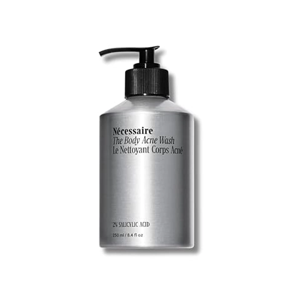 Nécessaire The Body Acne Wash. Medicated Clearing Cleanse. 2% Salicylic Acid, Niacinamide, Zinc PCA + Rosemary. Treat + Prevent Body Acne. Dermatologist-Tested. Non-Comedogenic. 250 ml - Acne Wash