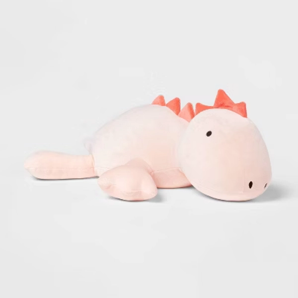 Dinosaur Weighted Plush Kids' Throw Pillow Pink - Pillowfort™