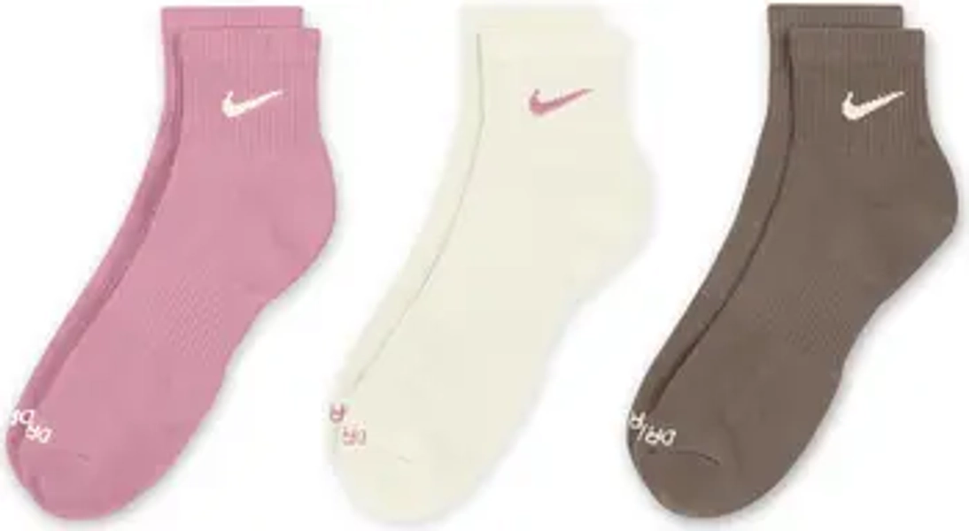 Nike 3-Pack Dri-FIT Everyday Plus Cushioned Ankle Socks | Nordstrom