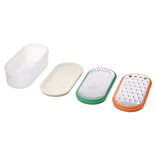UPPFYLLD Grater with container, set of 4 - mixed colors