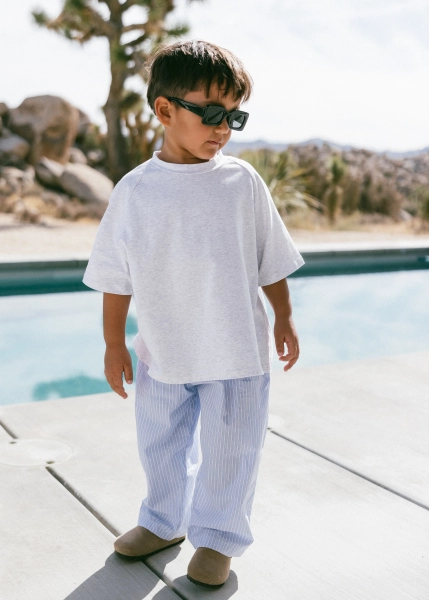 Baggy Tee- Gray Melange