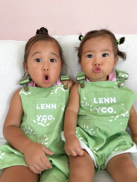 Sunny Days Shortalls - Cool Green