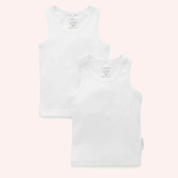 Rib Singlet 2PK - White | White / 3-6 months (00)