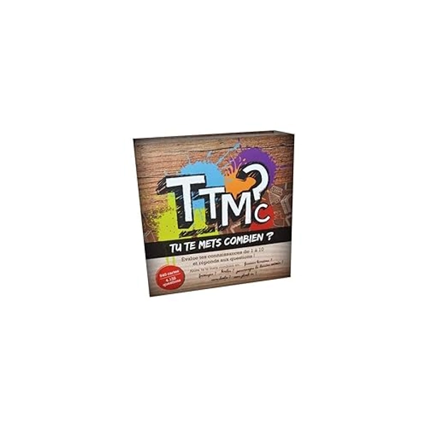 TTMC - Tu Te Mets Combien ? - Jeu de société ambiance - Evalue tes connaissances de 1 à 10 - Quiz Culture générale - 2 à 16 joueurs - TTMC