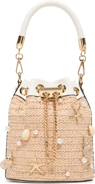 Sirenax Woven Raffia Bucket Bag