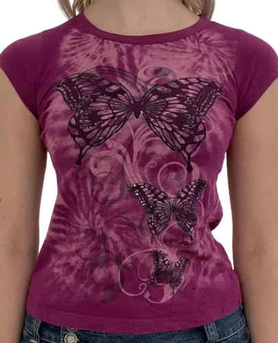 Cropped Butterfly 2000s top