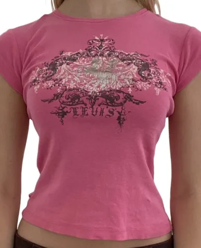 Pink 2000's Crop Top