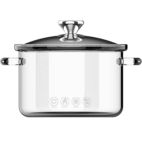 Glass Saucepan Borosilicate Stovetop 4.5L - 4.8 Quarts