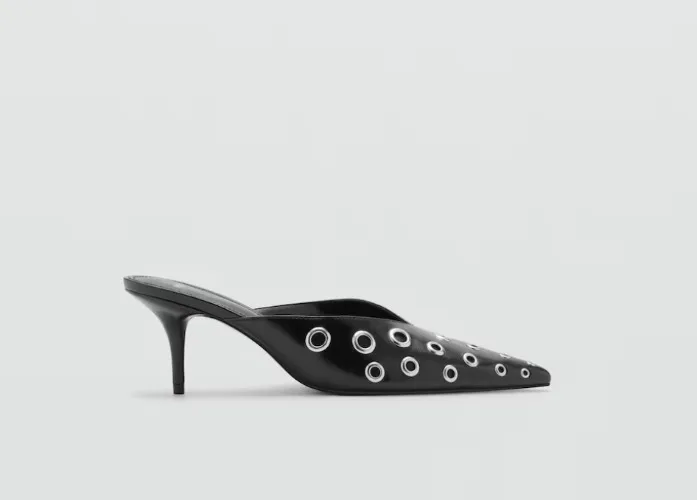Slingback shoes with metallic detail - Women | MANGO Slovakia
