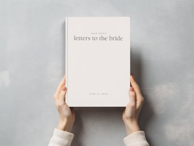 Letters to the Bride Book Bridal Shower Gift from Bridal Party to Bride Keepsake Wedding Gift Bridal Shower Guest Book Personalized Wedding