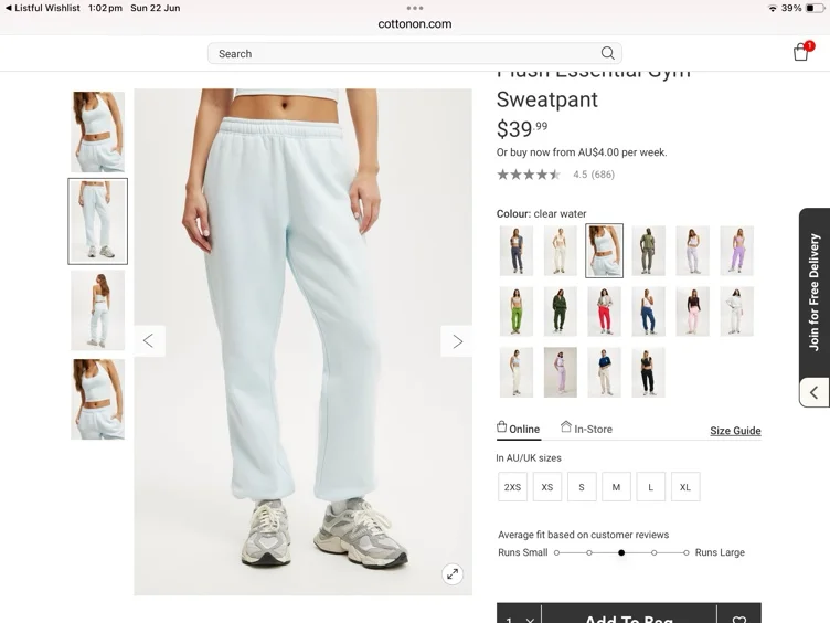 Plush Essential Gym Sweatpant