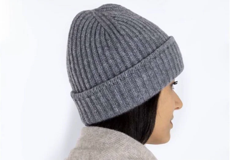 Pure Cashmere Fisherman’s Rib Hat