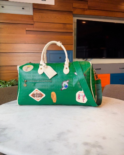 GOD IS__ LEATHER WEEKENDER BAG | Forest