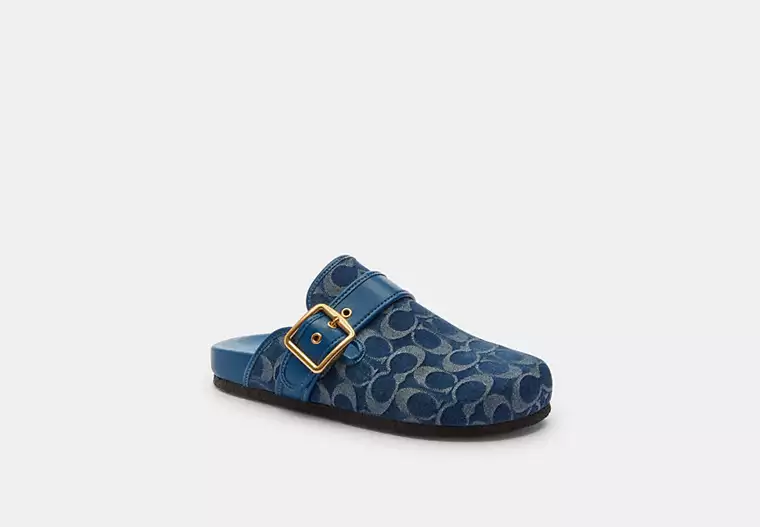 Denim Signature Ashton Clog In Signature Denim