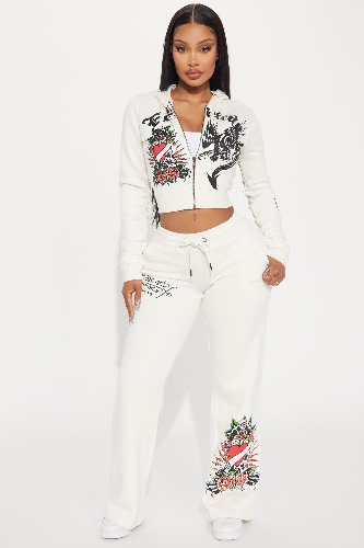 Ed Hardy Dragon Heart Pant - Ivory