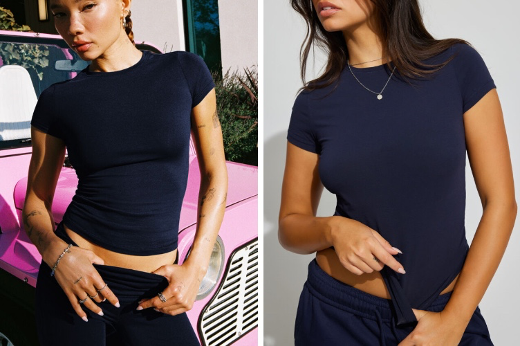 Estelle Longline Tee Blue | Garage