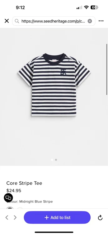Core Stripe Tee | Seed Heritage