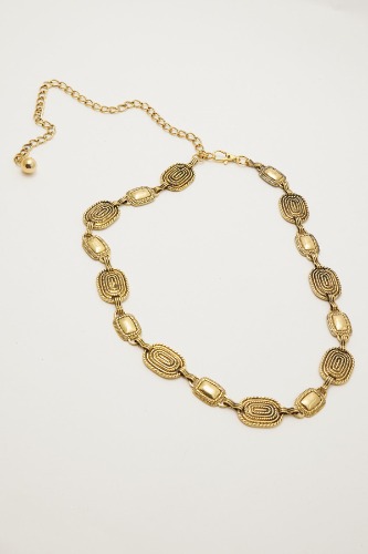 Perfect Stranger Agate Caves Metal Chain Belt Gold | One Size