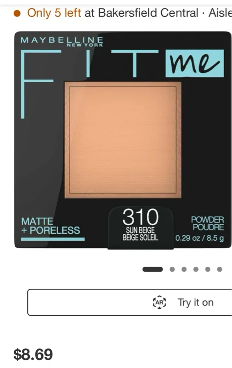 Maybelline Fit Me Matte + Poreless Pressed Powder - 120 Classic Ivory - 0.29oz