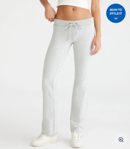 Solid Fit & Flare Sweatpants