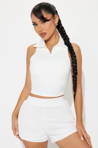 Courtside Charm Active Top - White