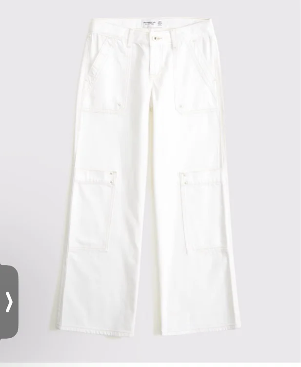 girls white low rise baggy jeans | girls bottoms | Aberc ombie.com