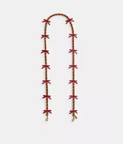 COACH® | Leather Chain Strap With Bows