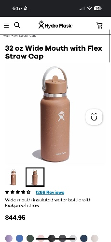 32 oz Wide Mouth with Flex Straw Cap