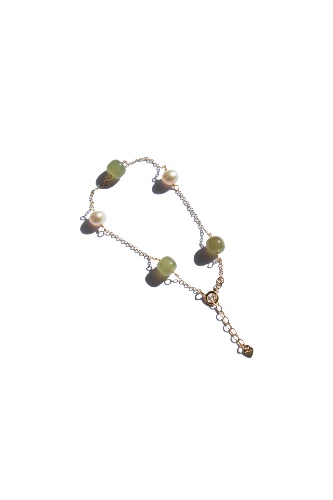 Olivia — Jade Pearl Bracelet | OS / Green
