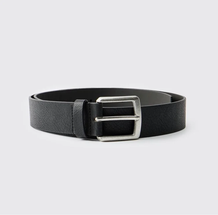 MAN Debossed Faux Leather Belt | boohooMAN USA