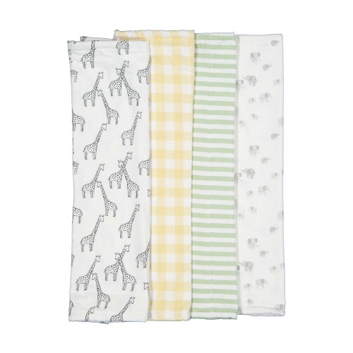 4 Pack Organic Cotton Burping Cloths - Kmart 