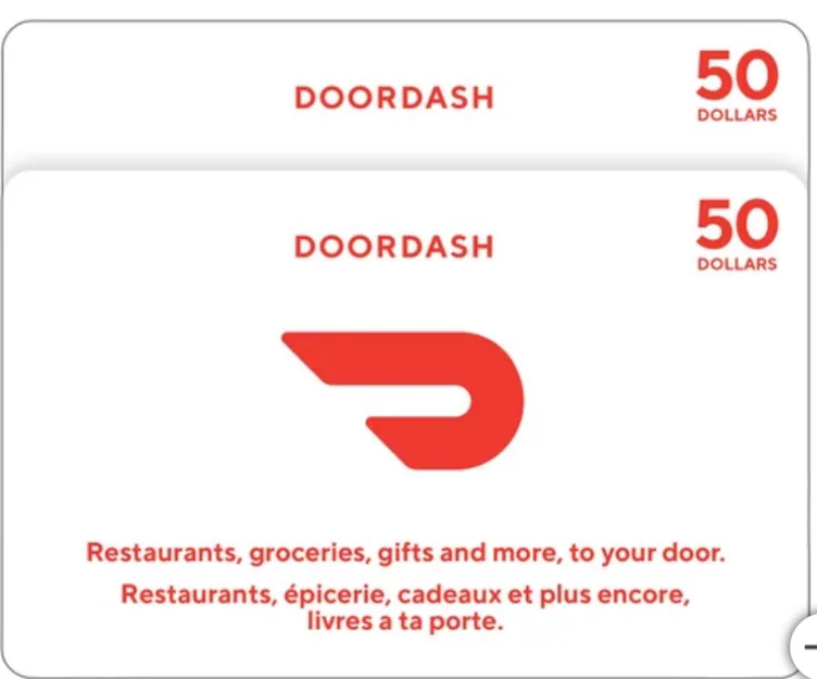 DoorDash 2 x $50 E-Gift Cards