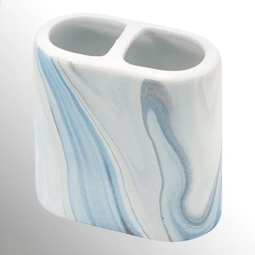 Ceramic Marble Brush Holder