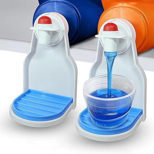 Simplation [2 Pack] Laundry Detergent Cup Holder, Detergent Drip Catcher (Upgraded Drip Tray), No More Mess or Leaks, Grip Style - Grip Style