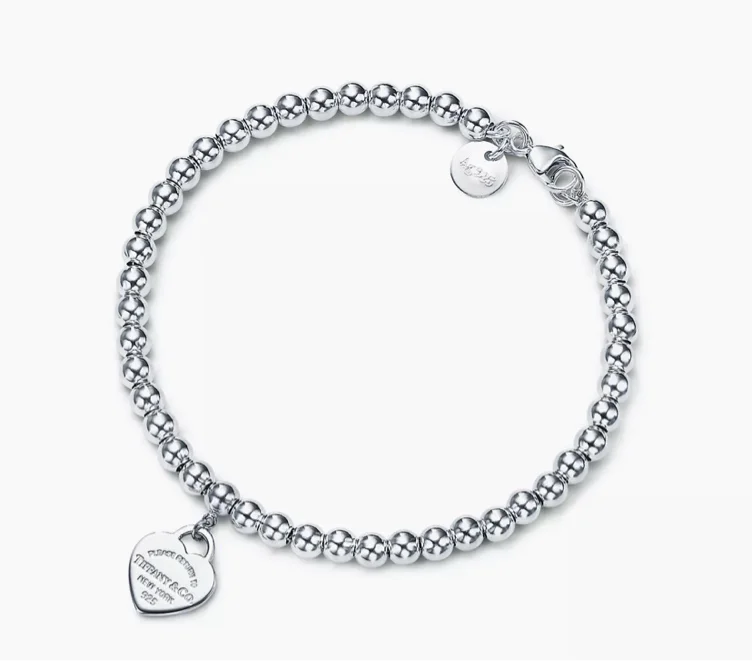 Heart Tag Bead Bracelet