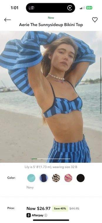 Aerie the sunny side up bikini top