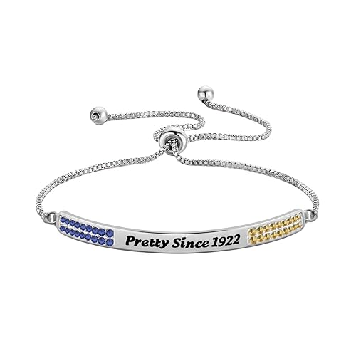 CHOORO Sorority Pretty Since Zircon Bracelet Sorority Gift Greek Sorority Gift For Soror Sister (Pretty Since 1922-RG) - Pretty Since 1922 BR-S