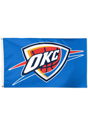 Oklahoma City Thunder 3x5 Blue Silk Screen Grommet Flag