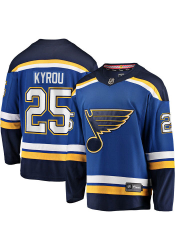 Jordan Kyrou St Louis Blues Mens Blue Home Hockey Jersey