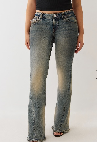 

JOEY LOW RISE FLARE JEAN - Warm Sand Medium Wash | True Religion

