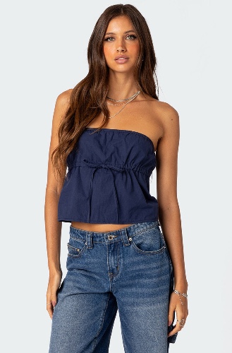 Reva Strapless Top | NAVY 