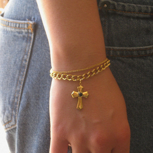 Double Chain Charm Bracelet | Shop The Deli