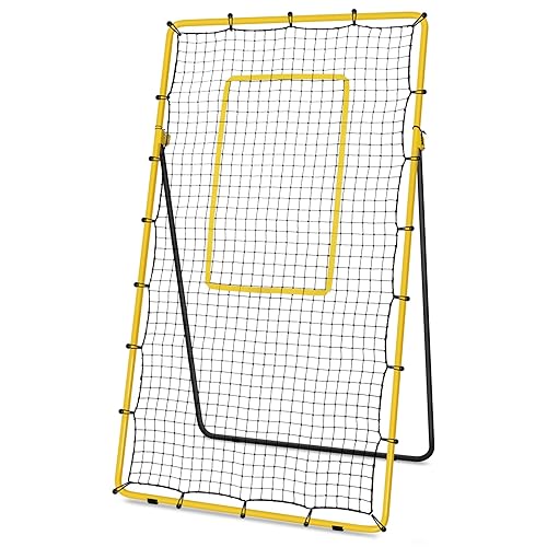 Newbyinn Volleyball Rebounder Net, Volleyball Training Equipment, Volleyball Bounce Back Net for Volley Ball Practice with 5 Adjustable Rebound Angles 7x4 ft