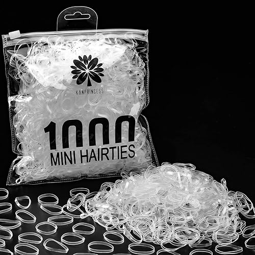 KANPRINCESS 1000PCS Hair Rubber Bands(clear) - Clear