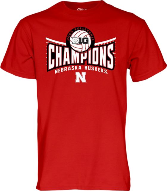 University of Nebraska - Lincoln Women's Volleyball 2024 Big 10 Regular Season Champions Locker Room T-Shirt: University of Nebraska-Lincoln