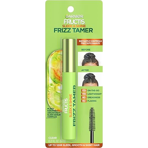 Garnier Fructis Sleek & Shine Frizz Tamer Slicking Hair Serum Wand for Frizz and Flyaways, 0.27 Fl Oz - Unscented - 0.28 Fl Oz (Pack of 1)