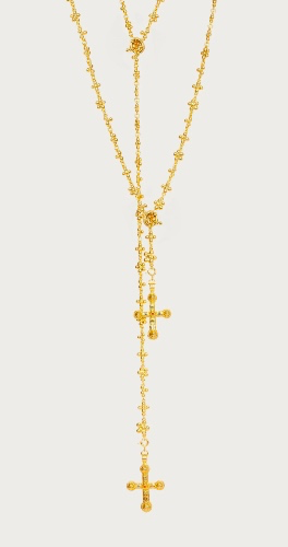 Daisy Molecule Chain Set in Gold
