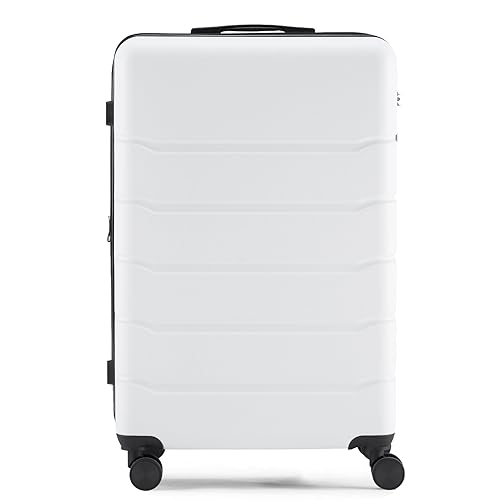 24 Inch Luggage Suitcase, Hard Shell Rolling Suitcase with TSA Lock, Expandable Lightweight Luggage with Spinner Wheels, White - 24 Inch - White