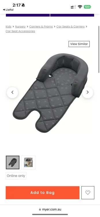 Air Flow Head Support Charcoal