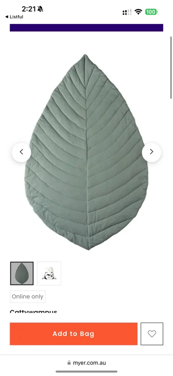 Leaf Cotton Play Mat